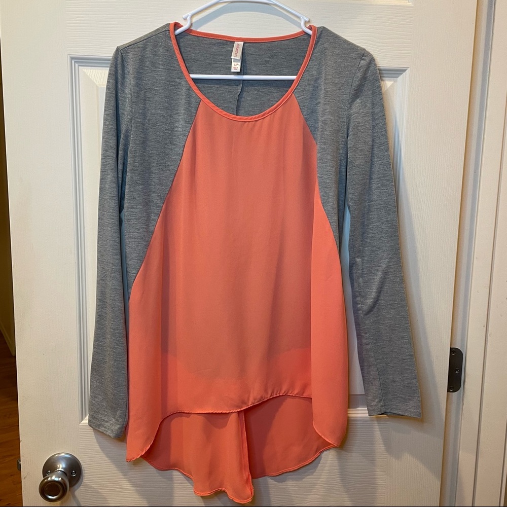 Orange and Grey Tee